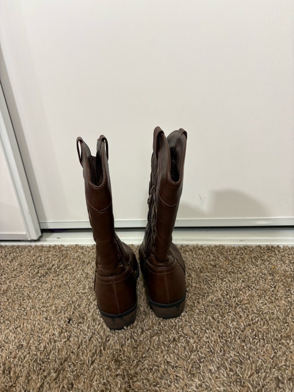 Cat & Jack Kids Girls Montana Side Cowgirl Western Boots Brown - Size 13 - EUC - Picture 3 of 8